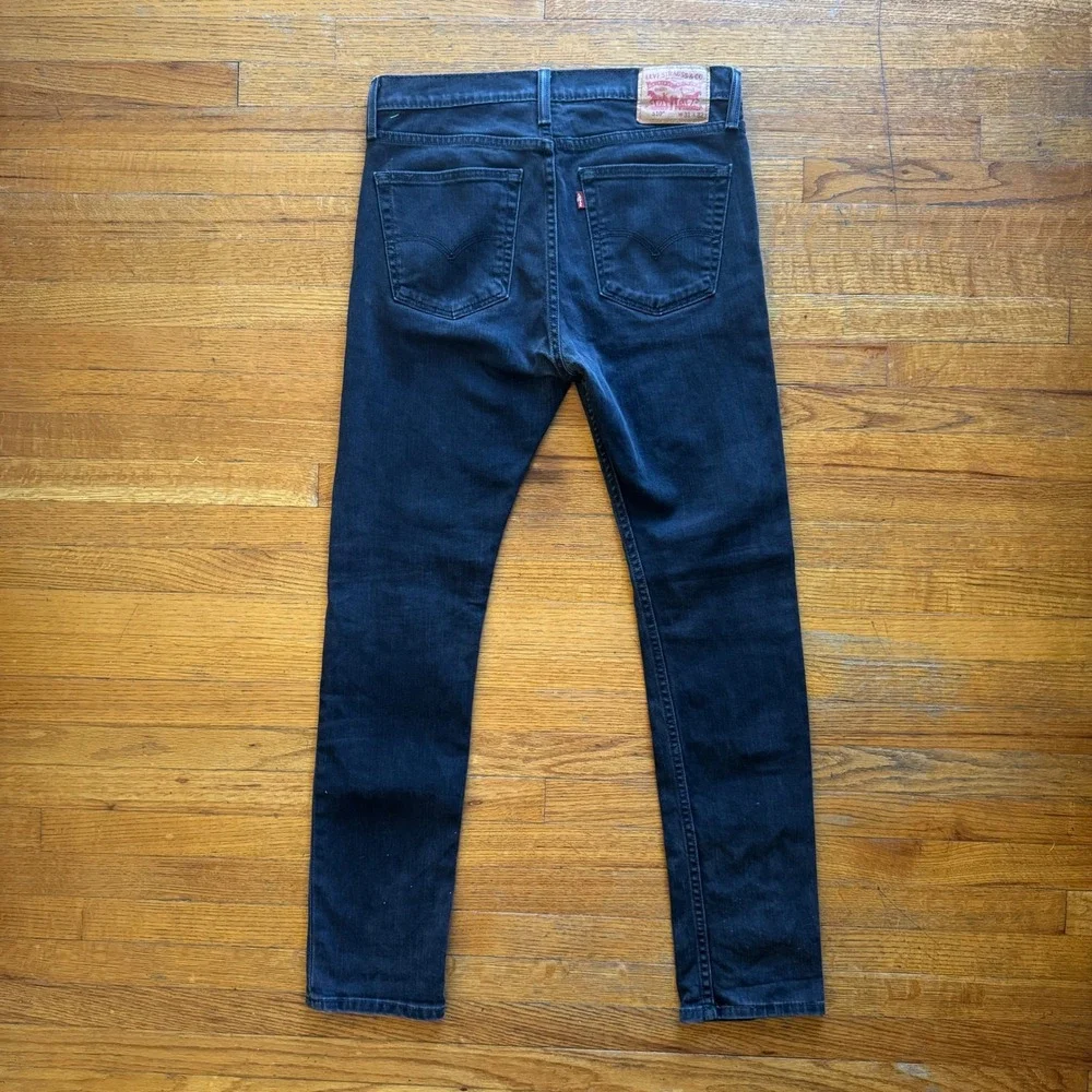 Levis 510 Skinny Fit Jeans Mens 31x32 Dark Wash Black Denim‎ Stretch 5-Pocket